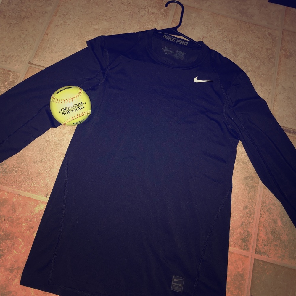 Black Fitted Nike Pro Dri-Fit Shirt